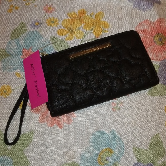 betsey johnson black wallet